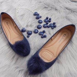 CL by Laundry Pom pom ballet flats